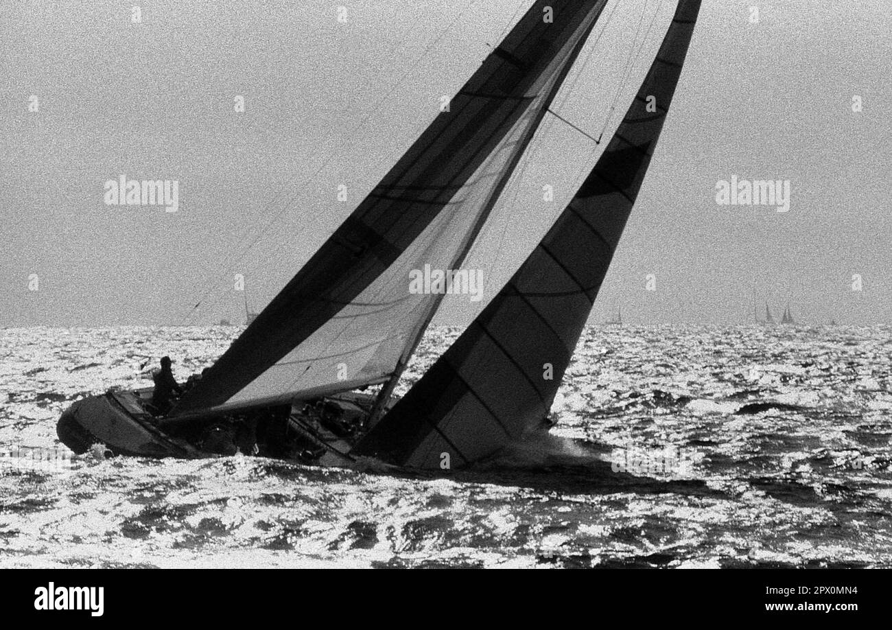 Americas Cup Vintage Sailboat Poster 1983 Newport Rhode Island