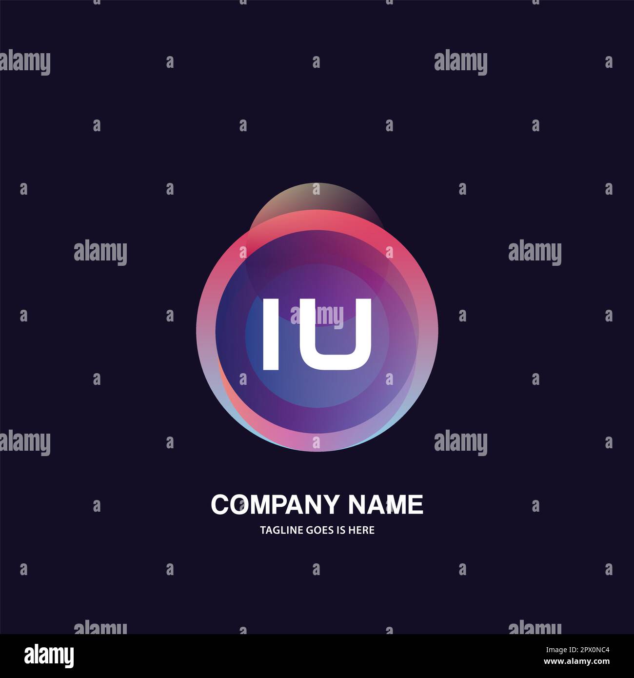 initial logo With Colorful Circle template vector Stock Vector
