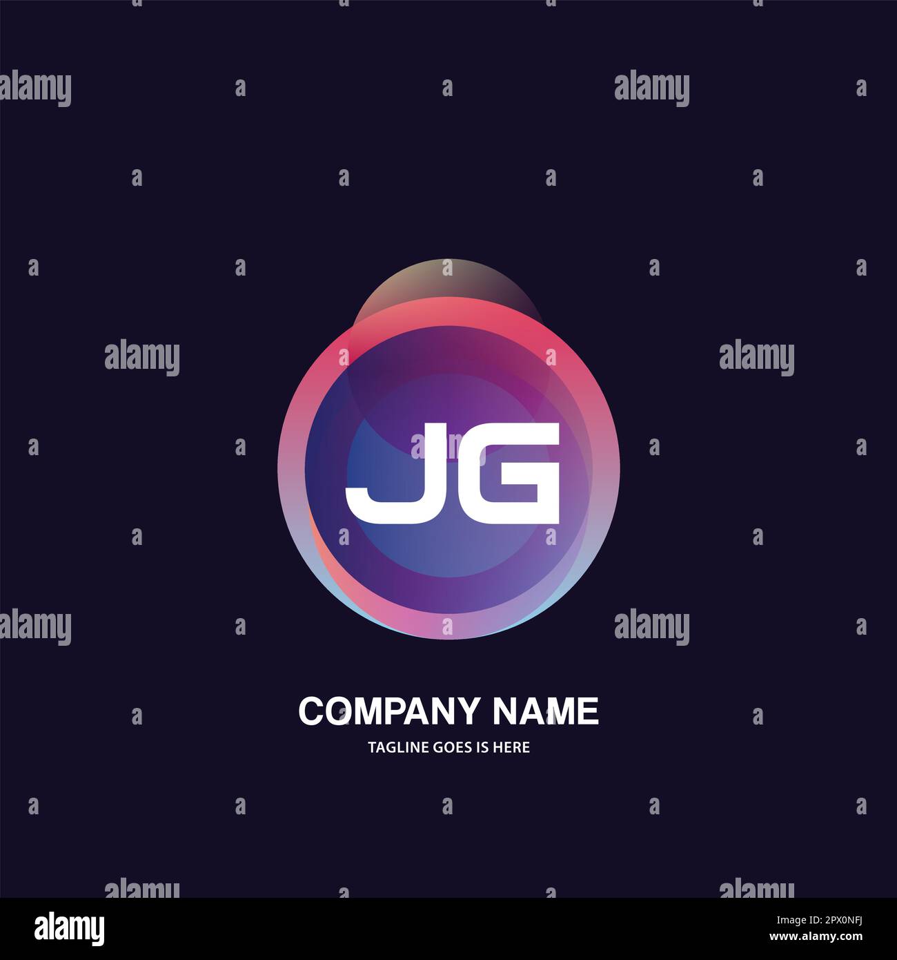 initial logo With Colorful Circle template vector Stock Vector