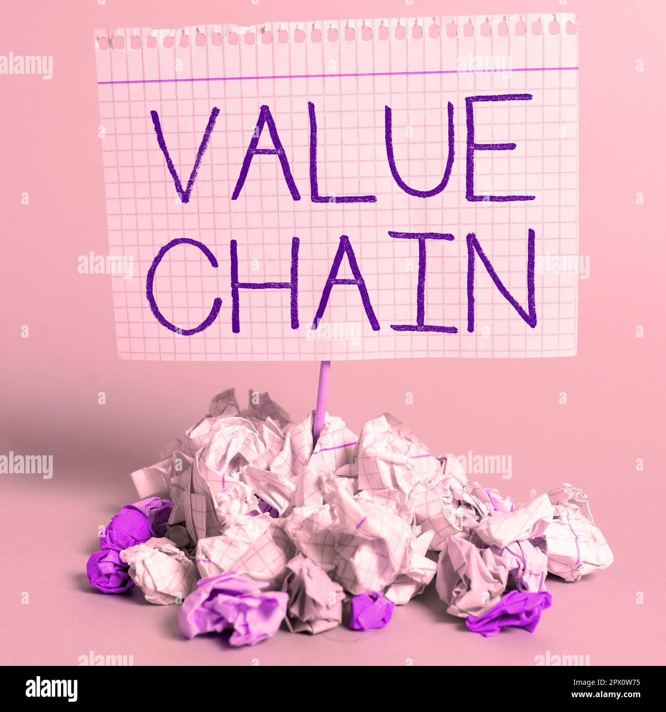 Text sign showing Value Chain, Word for Business manufacturing process ...