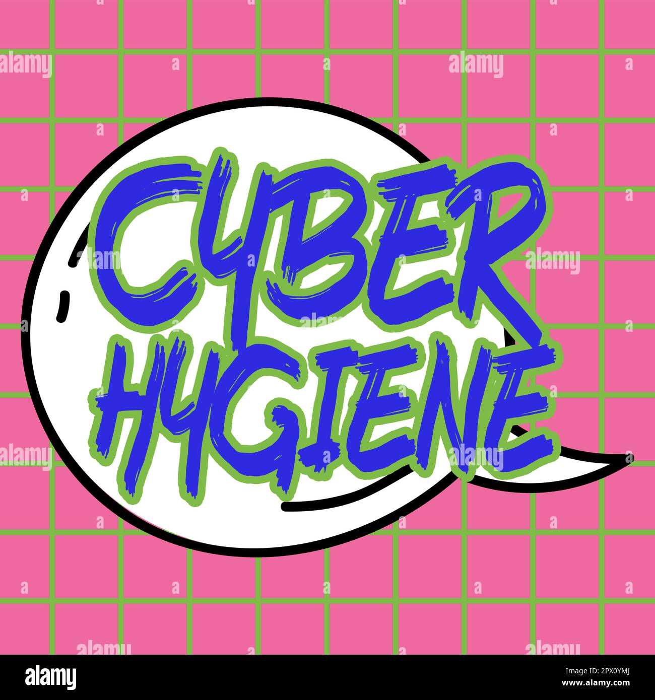 Text caption presenting Cyber Hygiene, Business idea steps that ...
