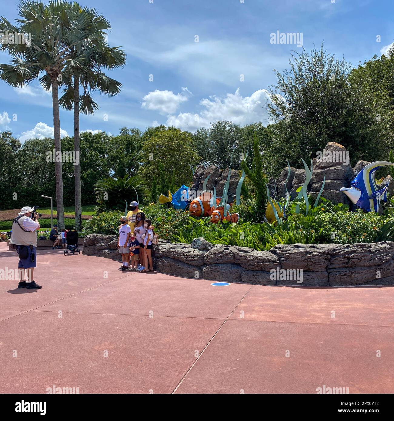 Orlando, FL USA-  August 3, 2020: The entrance to the Living Seas Pavillion at EPCOT  in Walt Disney World in Orlando, Florida. Stock Photo
