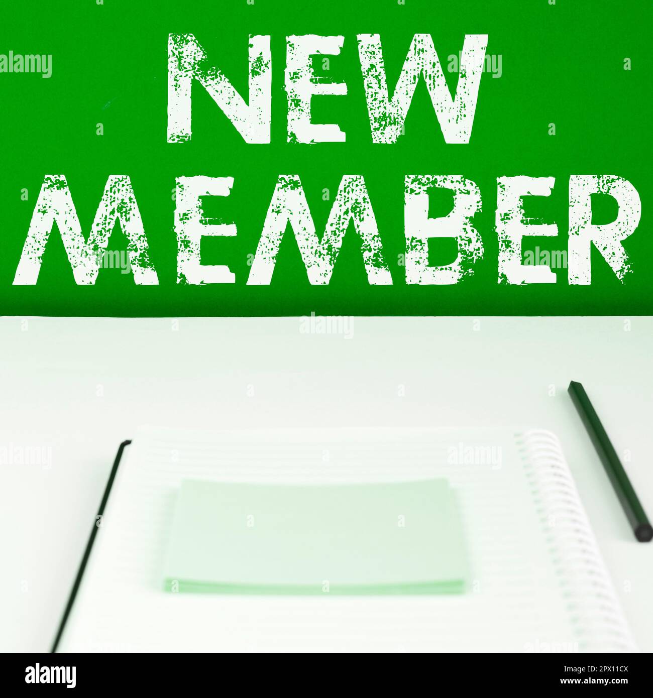 Hand writing sign New Member, Business overview recruiting employee to ...