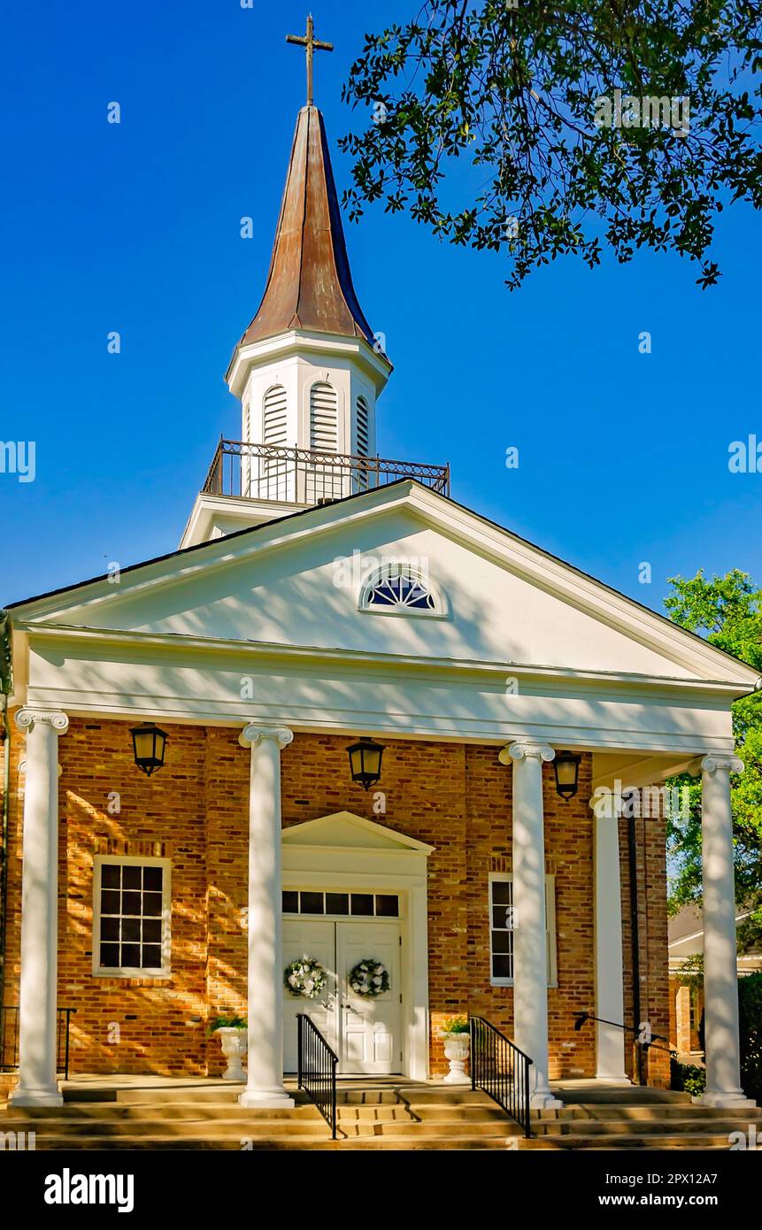 Stockton Presbyterian Church is pictured, April 22, 2023, in Stockton, Alabama. The church was established as Baldwin Presbyterian Church in 1847. Stock Photo