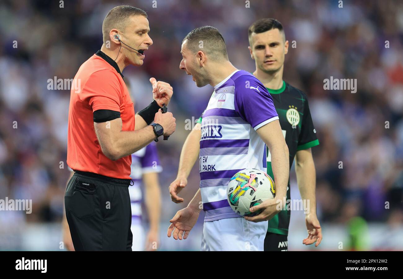 Budapest, Hungary, 31 Mar 2018. (l-r) Robert Litauszki of Ujpest