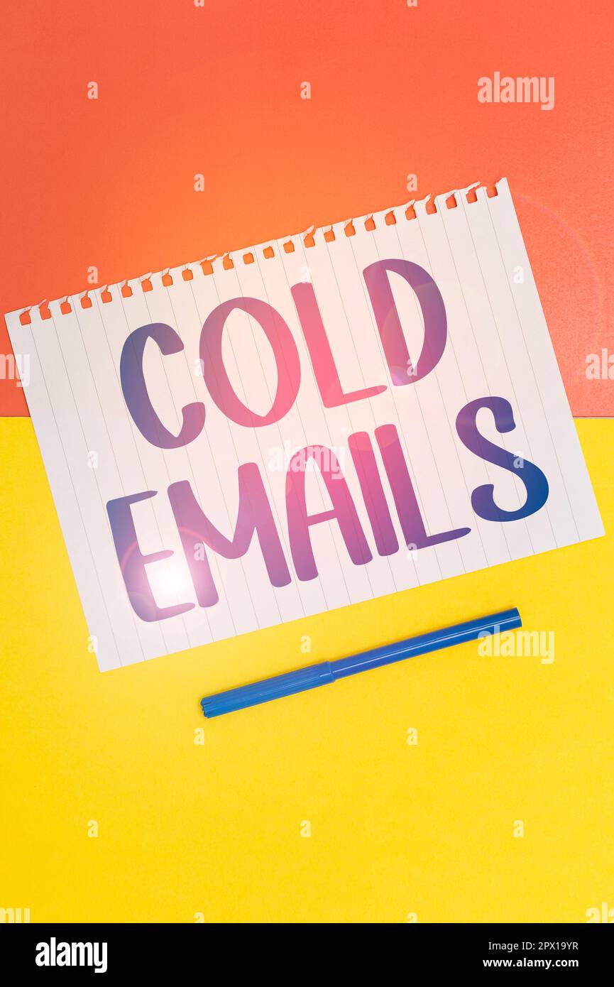Conceptual Display Cold Emails Word Written On Unsolicited Email Sent Conceptual Display Cold Emails Word Written On Unsolicited Email Sent