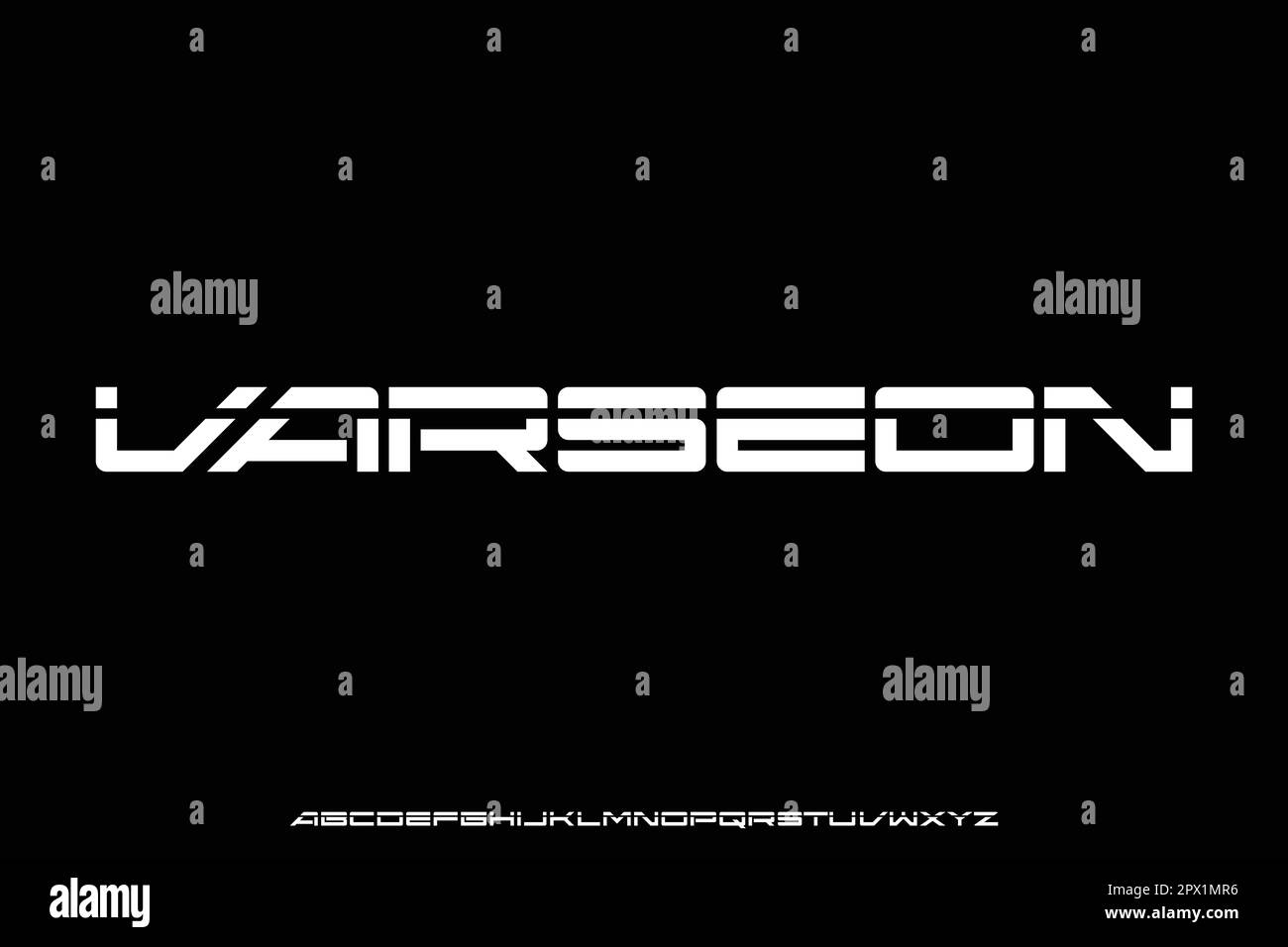 Modern futuristic extend display font vector Stock Vector
