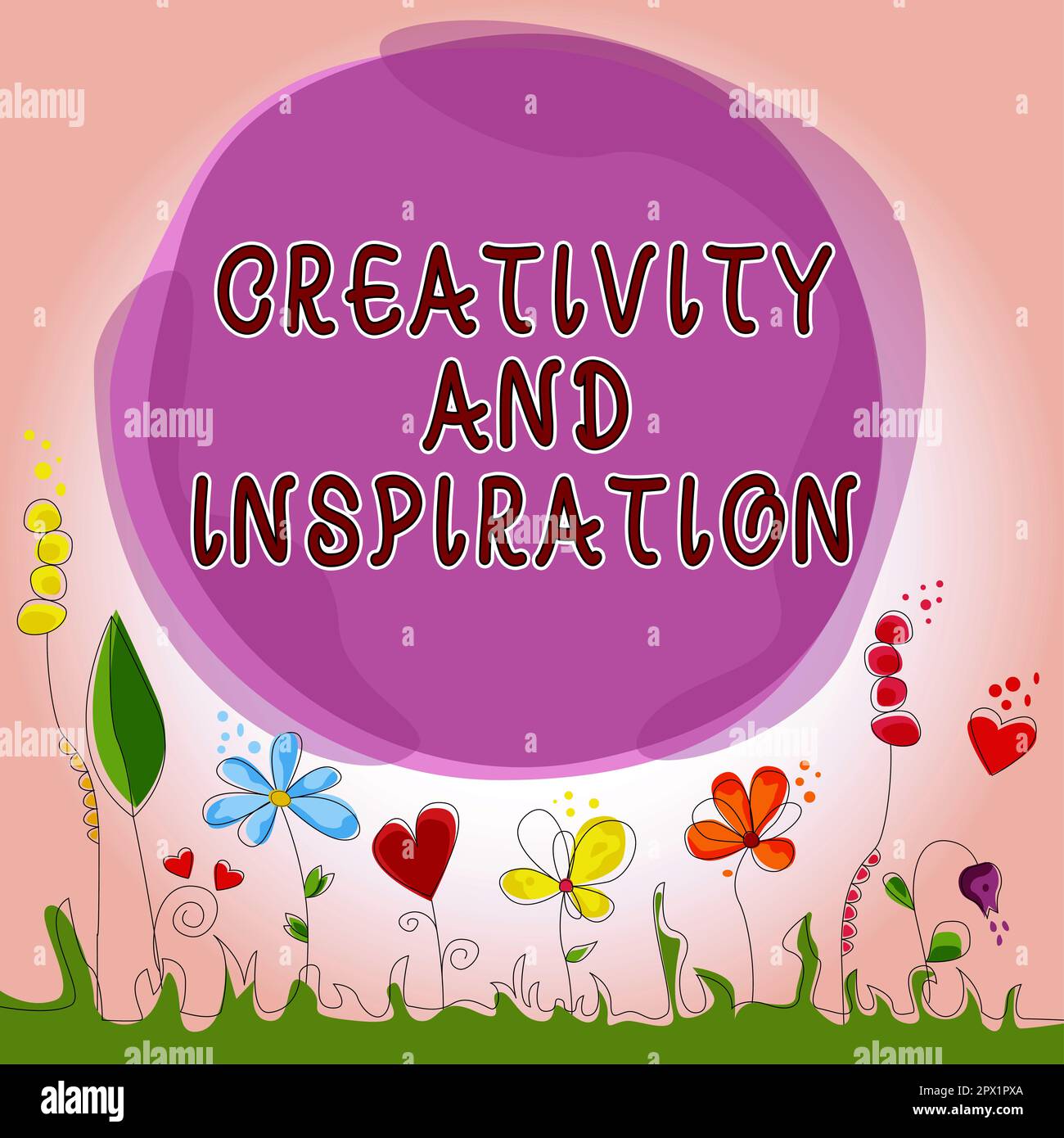 Creativity Text/image Writing displaying text Creativity And Inspiration, Word Written on the ...