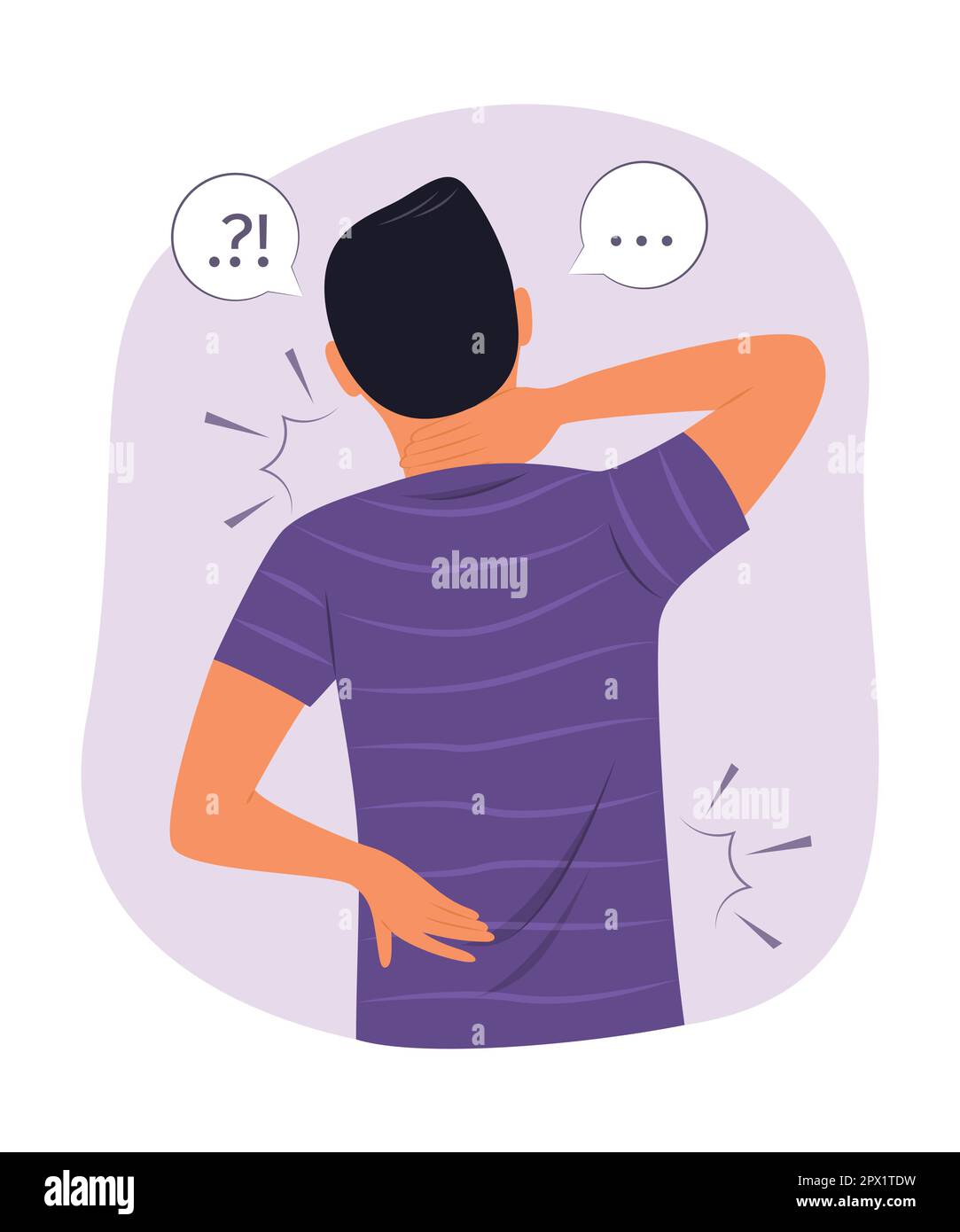 Man Feeling Back Pain for Healthy Concept Illustration Stock Vector ...