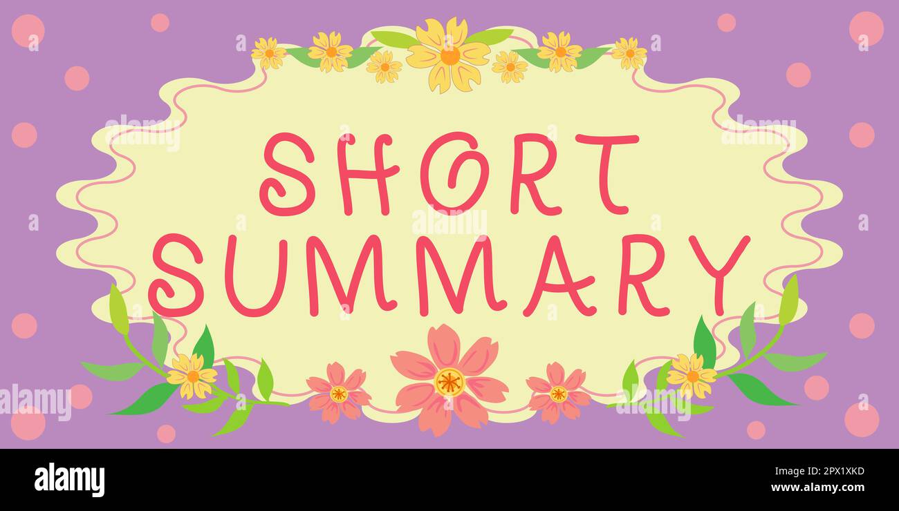 Conceptual caption Short Summary, Word for Brief statement of main