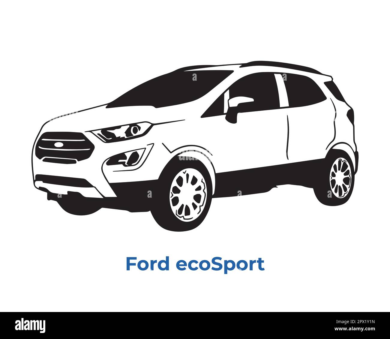 Vector silhouettes, icons of Ford brand cars Stock Vector Image & Art