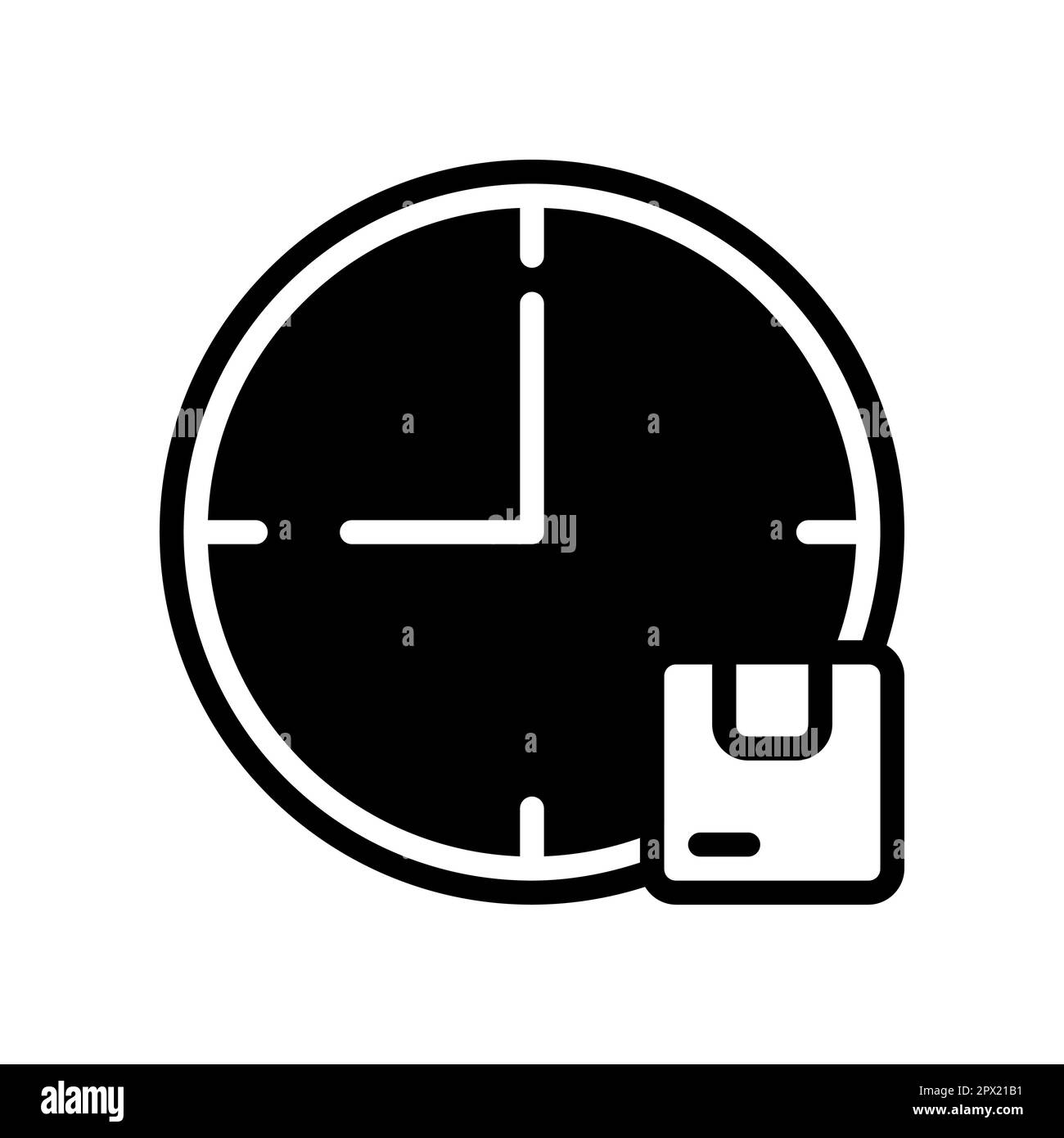Estimated Time of Package Arrival icon, estimated package delivery. Stock Vector