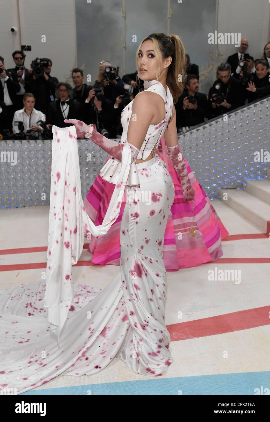 Eileen Gu attends The Metropolitan Museum of Art's Costume Institute  benefit gala celebrating the opening of the Karl Lagerfeld: A Line of  Beauty exhibition on Monday, May 1, 2023, in New York. (
