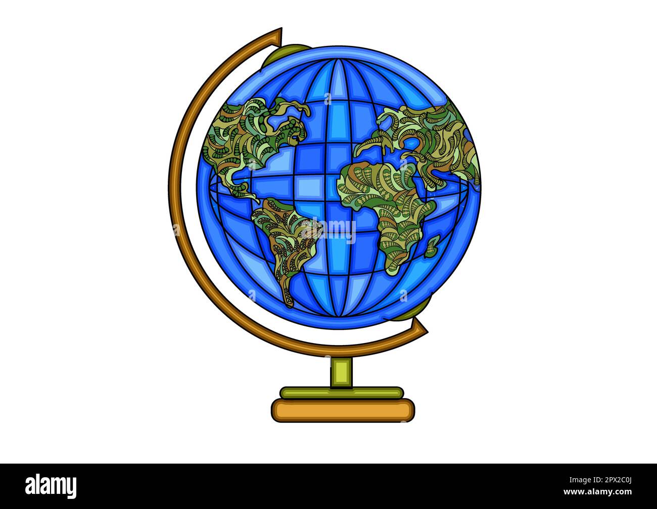 globe vector illustration isolated on white backgroudn Stock Photo - Alamy