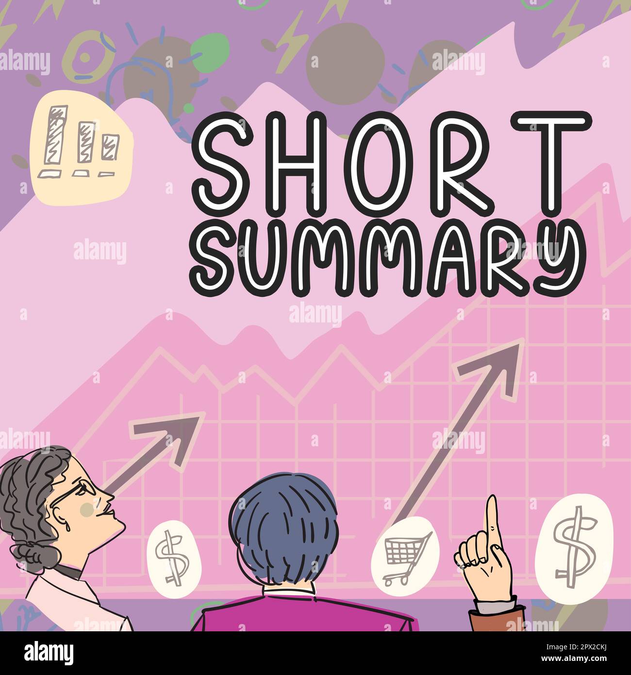 Hand writing sign Short Summary, Word for Brief statement of main