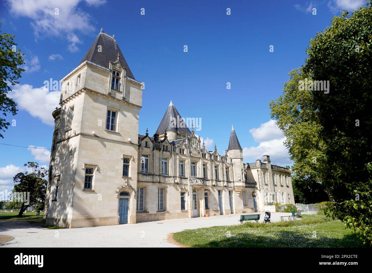Castle in Bordeaux France Stock Photo