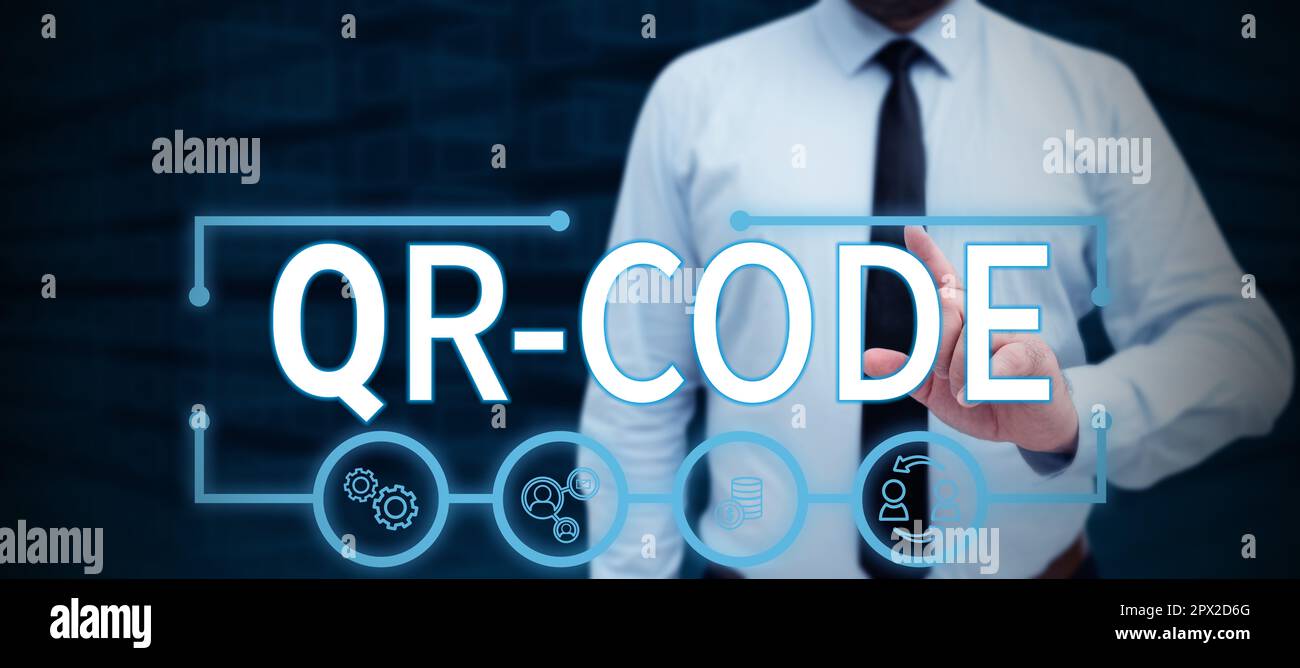 Readable Code Images Conceptual display Qr Code, Business showcase the trademark for a type ...