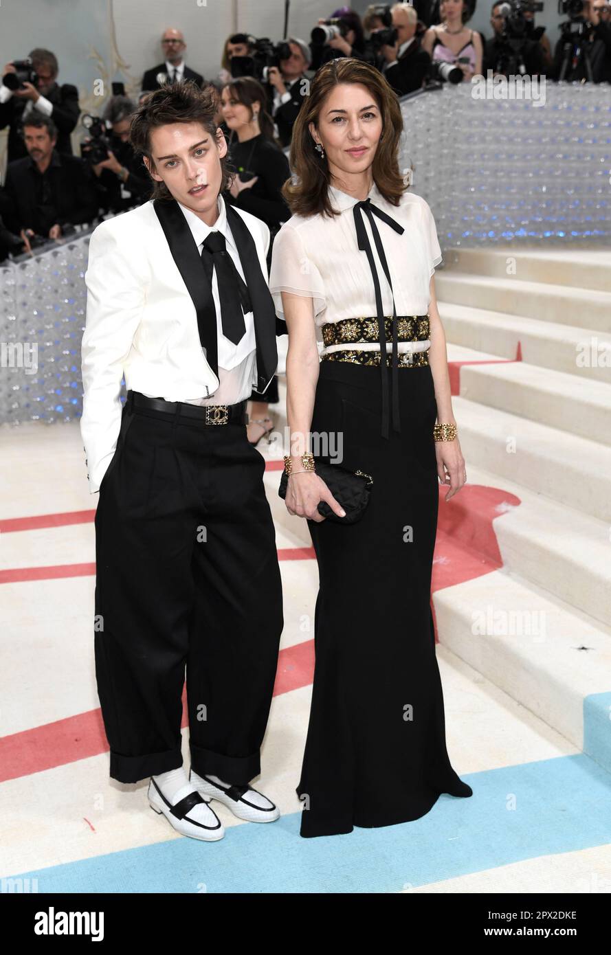 Kristen Stewart, left, and Sofia Coppola attend The Metropolitan