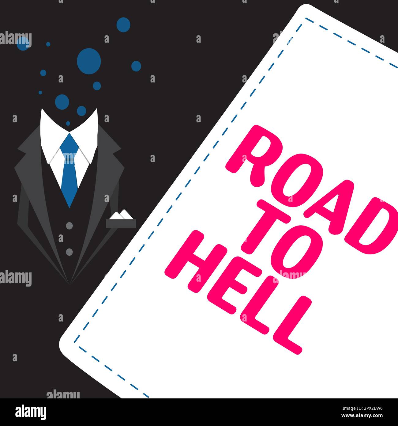 Hand writing sign Road To Hell, Word for Extremely dangerous passageway ...