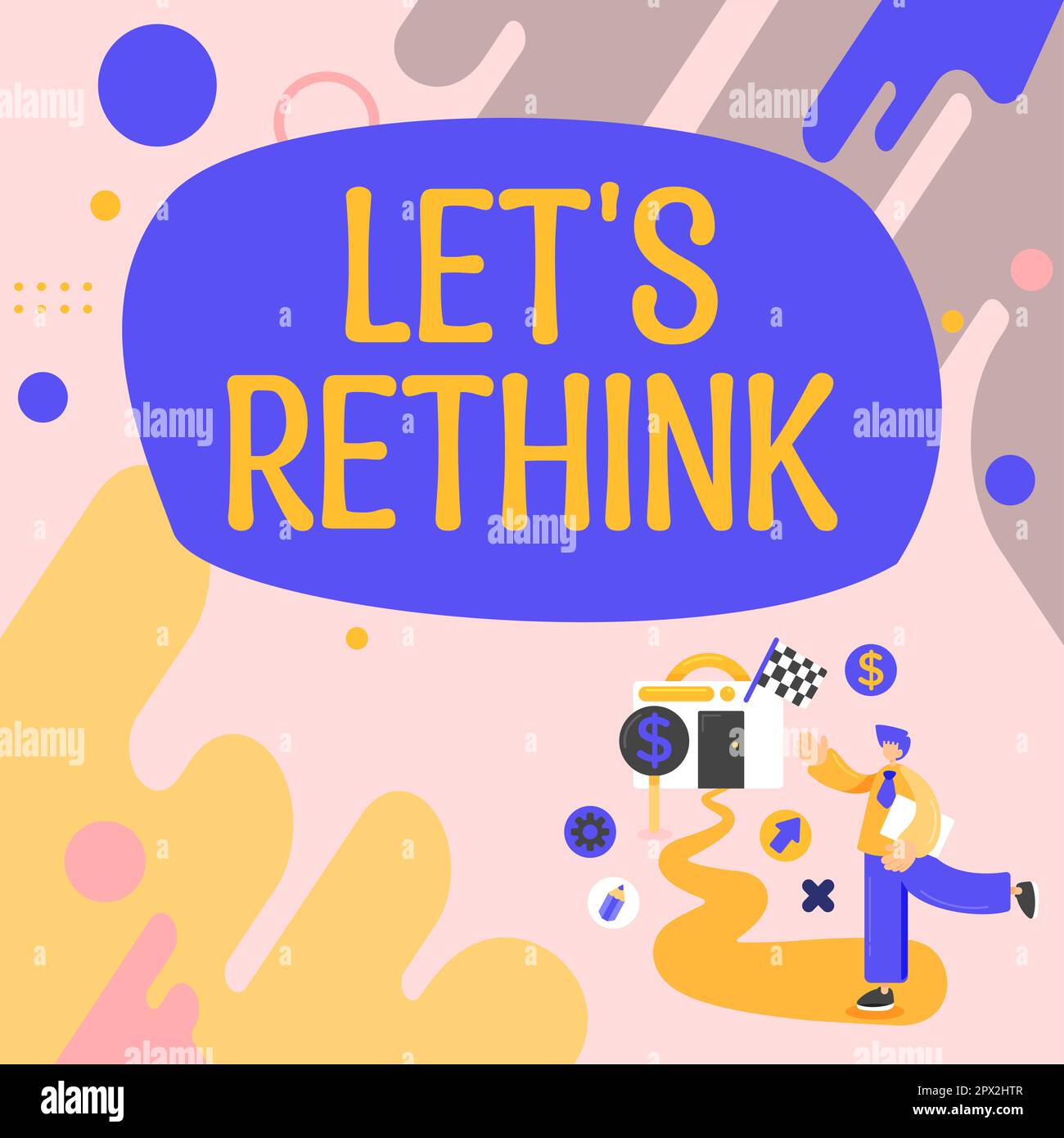 Let's Rethink Handwriting text Let's Rethink, Business showcase an Afterthought To ...