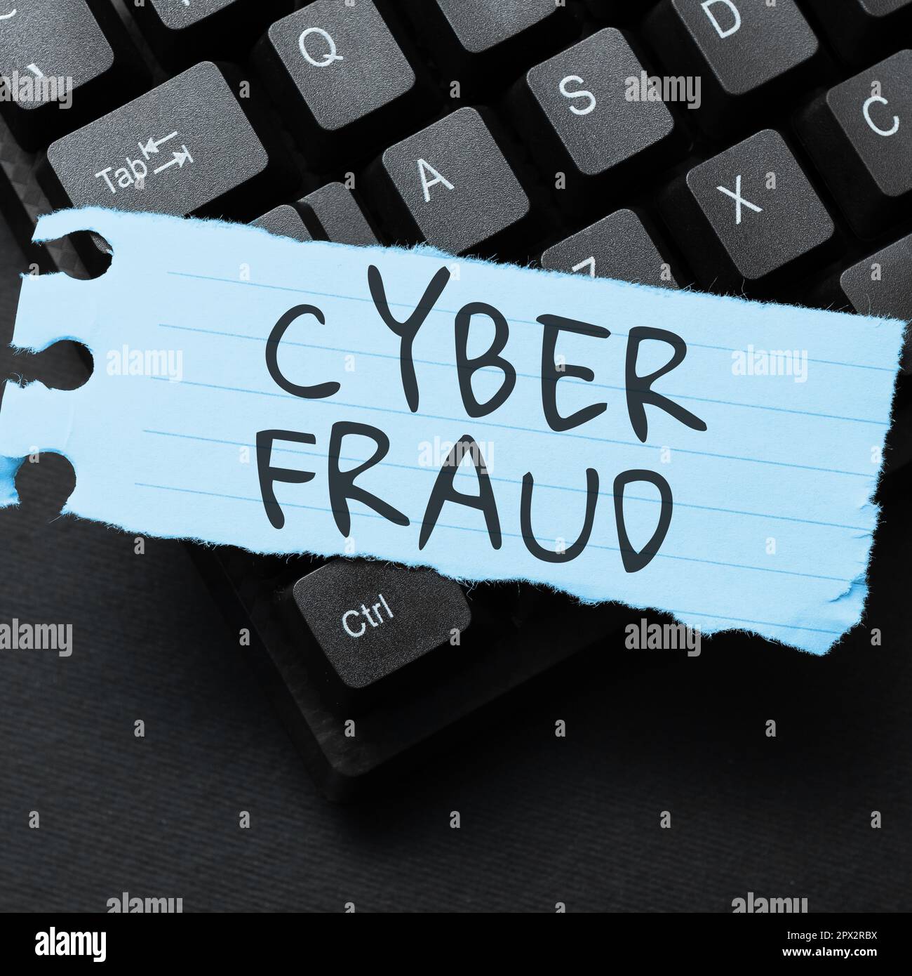 Text sign showing Cyber Fraud, Conceptual photo any crime that is ...