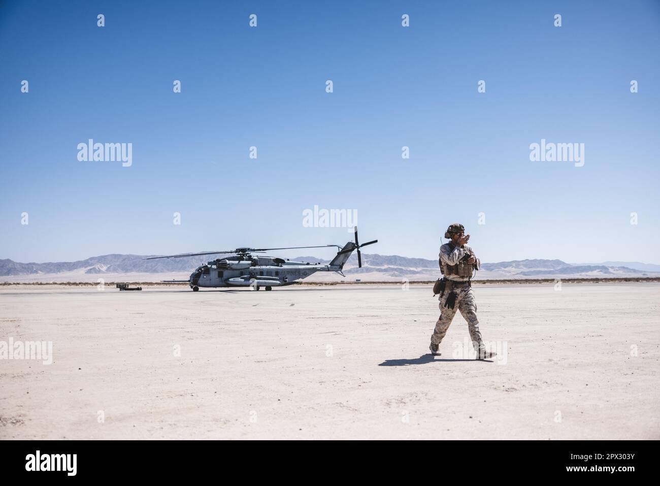 U.S. Marine Corps Staff Sgt. Andrew Eckhardt, a landing support