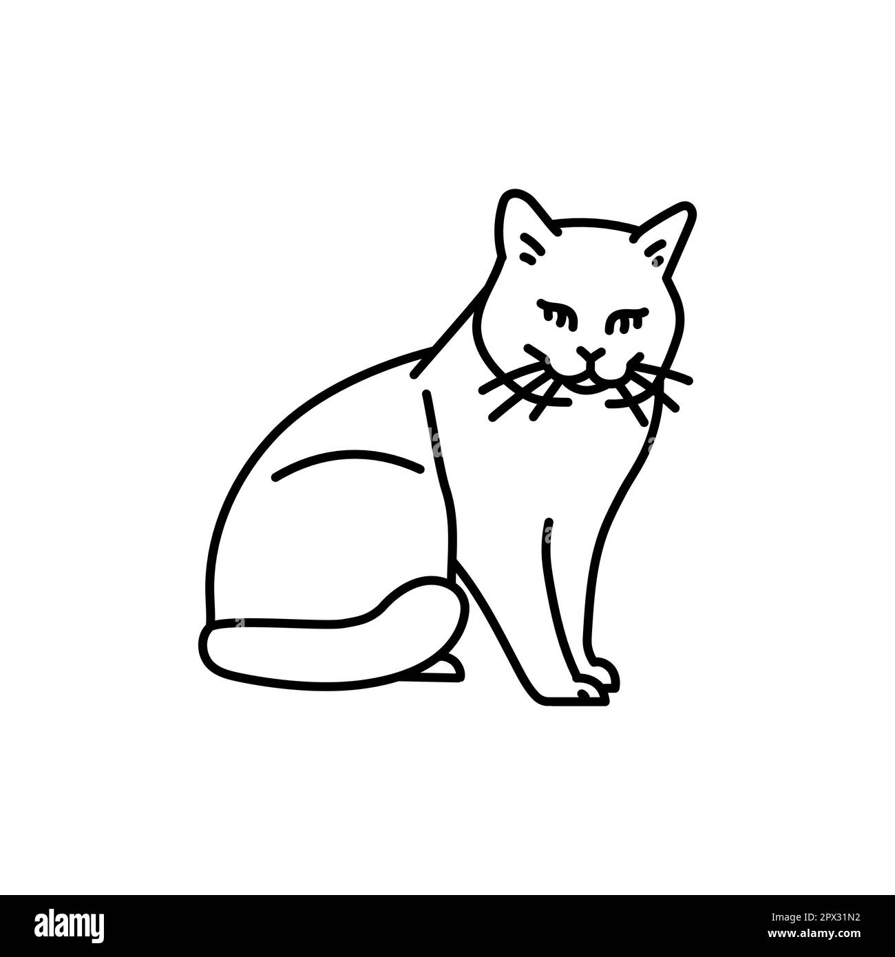British cat line icon. Farm animals. Pictogram for web page, mobile app ...