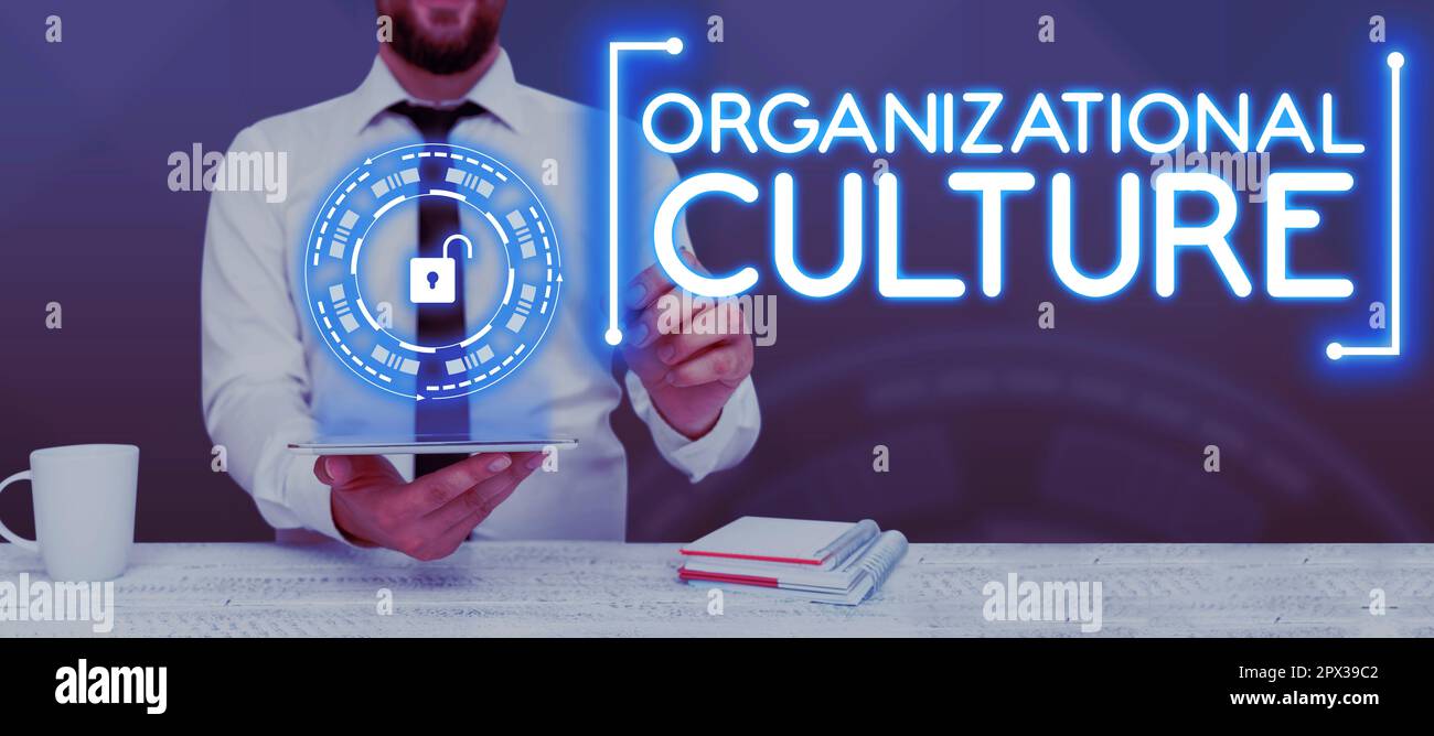 Conceptual display Organizational Culture, Business concept the study ...