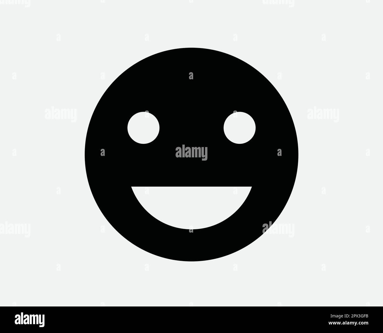 Happy Face Icon. Smile Smiley Facial Expression Emoticon Cheerful Joy Fun Glad Positive Sign Symbol Artwork Graphic Illustration Clipart Vector Cricut Stock Vector