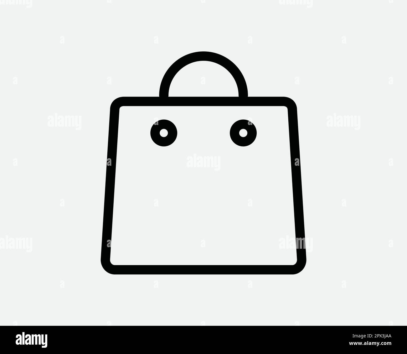 Shopping Bag Line Icon. Retail Grocery Buy Sale Purchase Paper Package Gift Sign. Shop Checkout Symbol. Vector Graphic Illustration Clipart Cricut Stock Vector