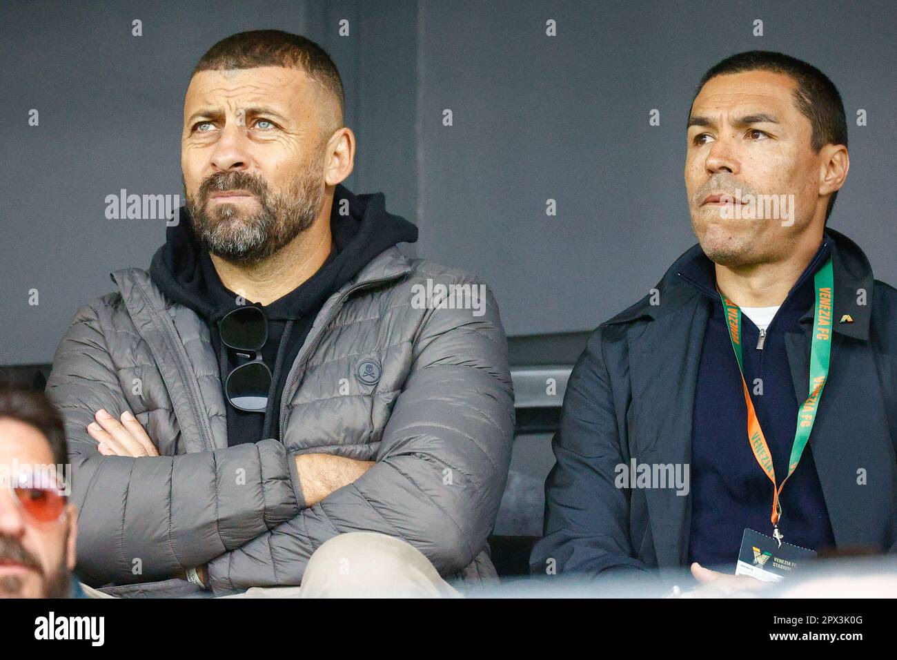 Venice, Italy. 01st May, 2023. Walter Samuel and Ivan Cordoba during Venezia  FC vs Modena FC, Italian soccer Serie B match in Venice, Italy, May 01 2023  Credit: Independent Photo Agency/Alamy Live