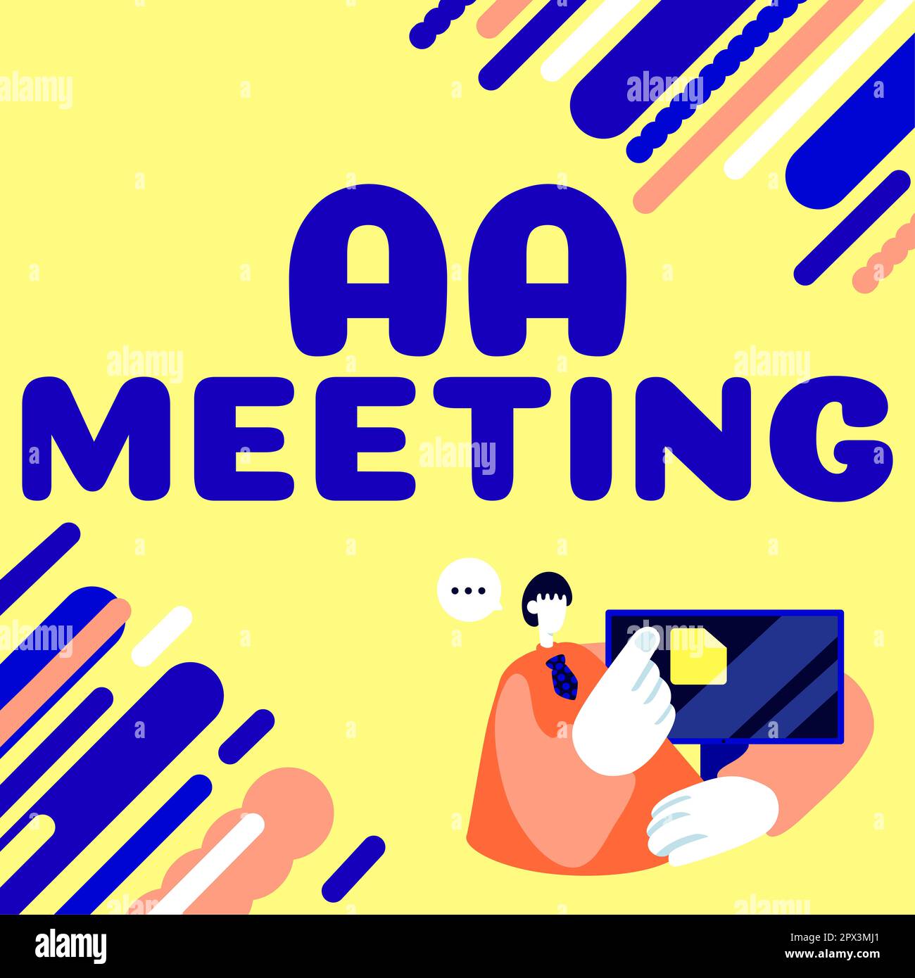 Conceptual caption Aa Meeting, Concept gathering of alcohol