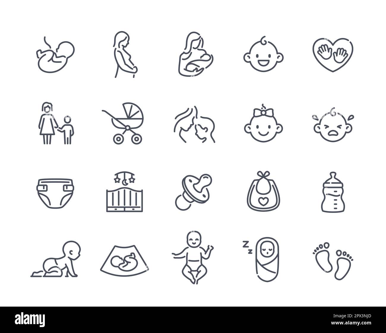 Maternity Icons Set Stock Vector Image And Art Alamy 