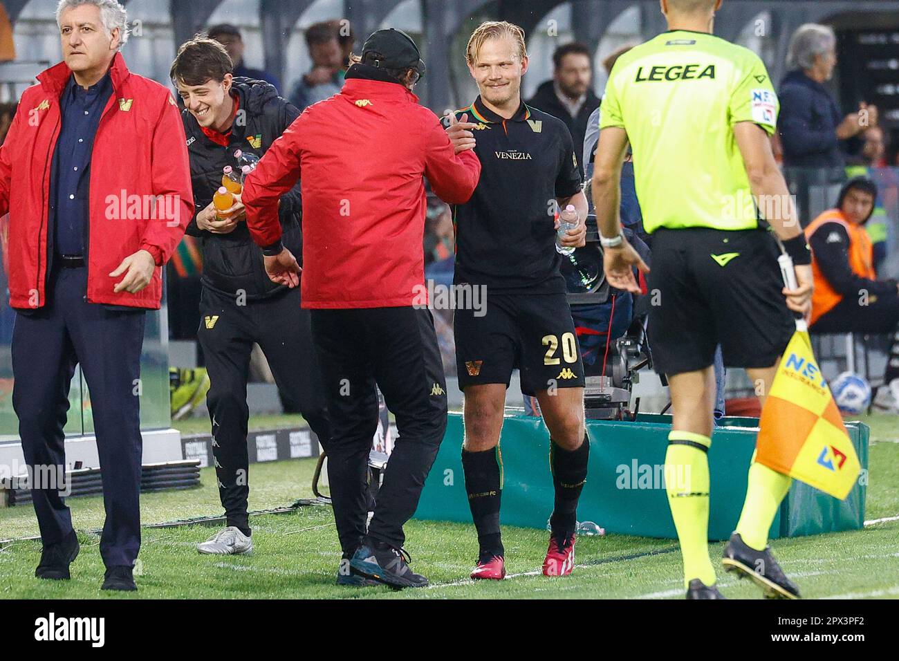 Pier Luigi Penzo stadium, Venice, Italy, May 01, 2023, Joel Pohjanpalo (Venezia)  during  Venezia FC vs Modena FC - Italian soccer Serie B match Stock Photo