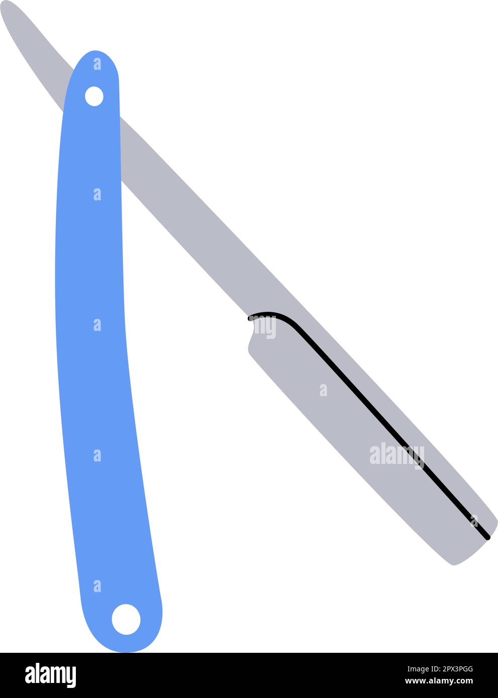 Sharp razor blade icon. Barber shop and hairdresser tools silhouette