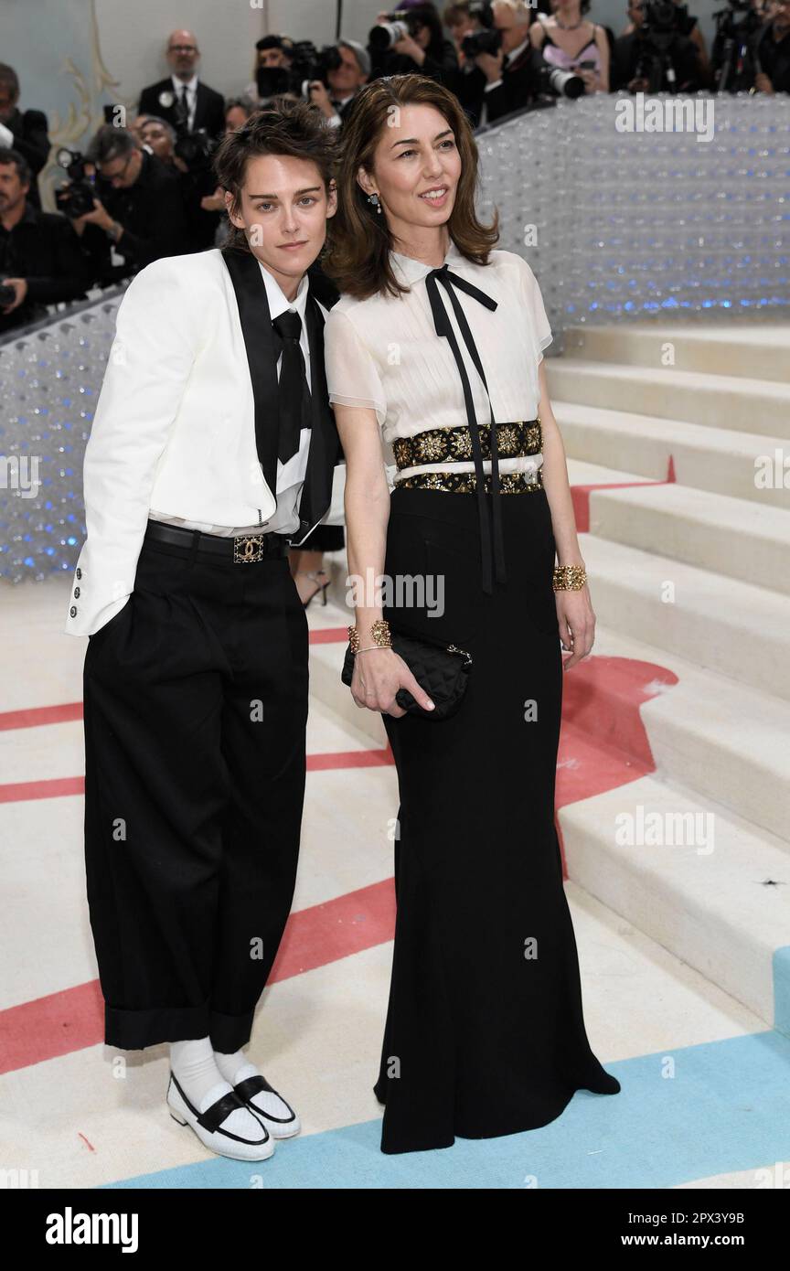Kristen Stewart, left, and Sofia Coppola attend The Metropolitan Museum of  Art's Costume Institute benefit gala celebrating the opening of the Karl  Lagerfeld: A Line of Beauty exhibition on Monday, May 1