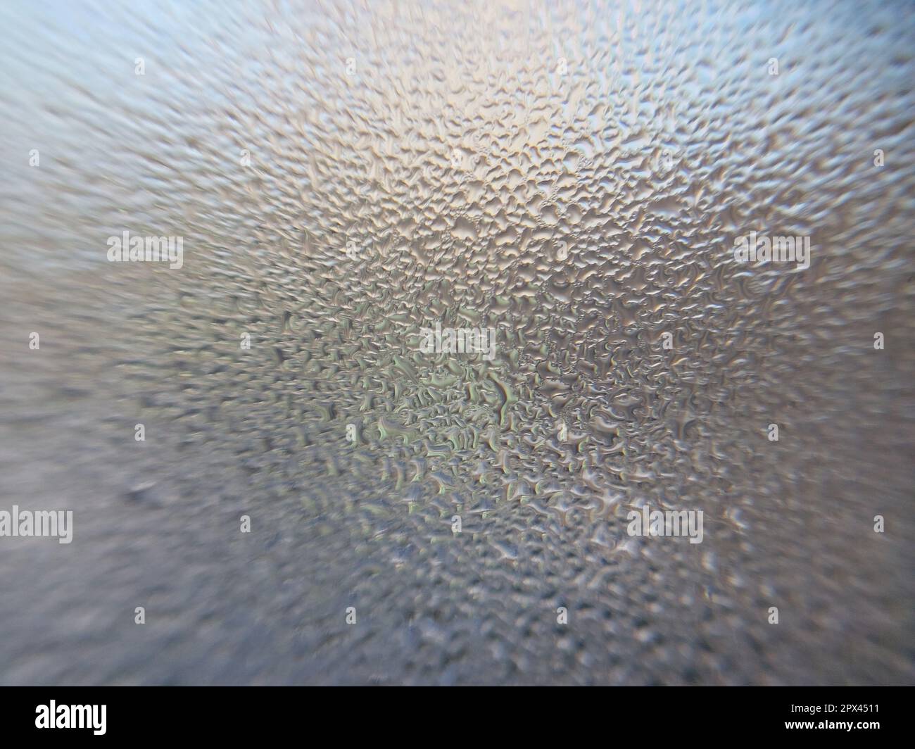 Window covered with frozen drops of the condensate water Stock Photo ...