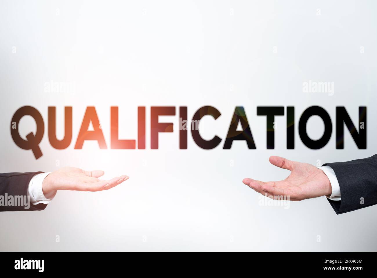 Qualification Text Text caption presenting Qualification, Concept meaning Officially ...