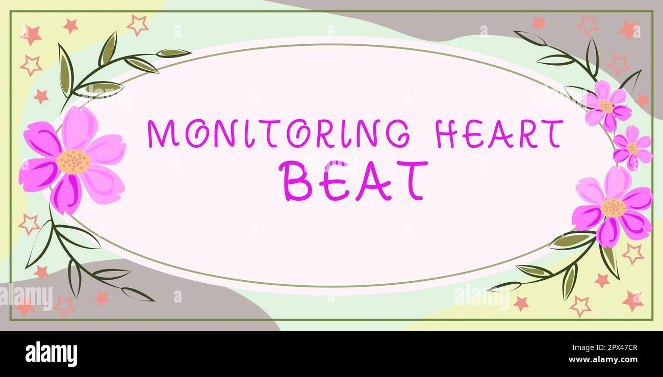 Conceptual display Monitoring Heart Beat, Concept meaning Measure or