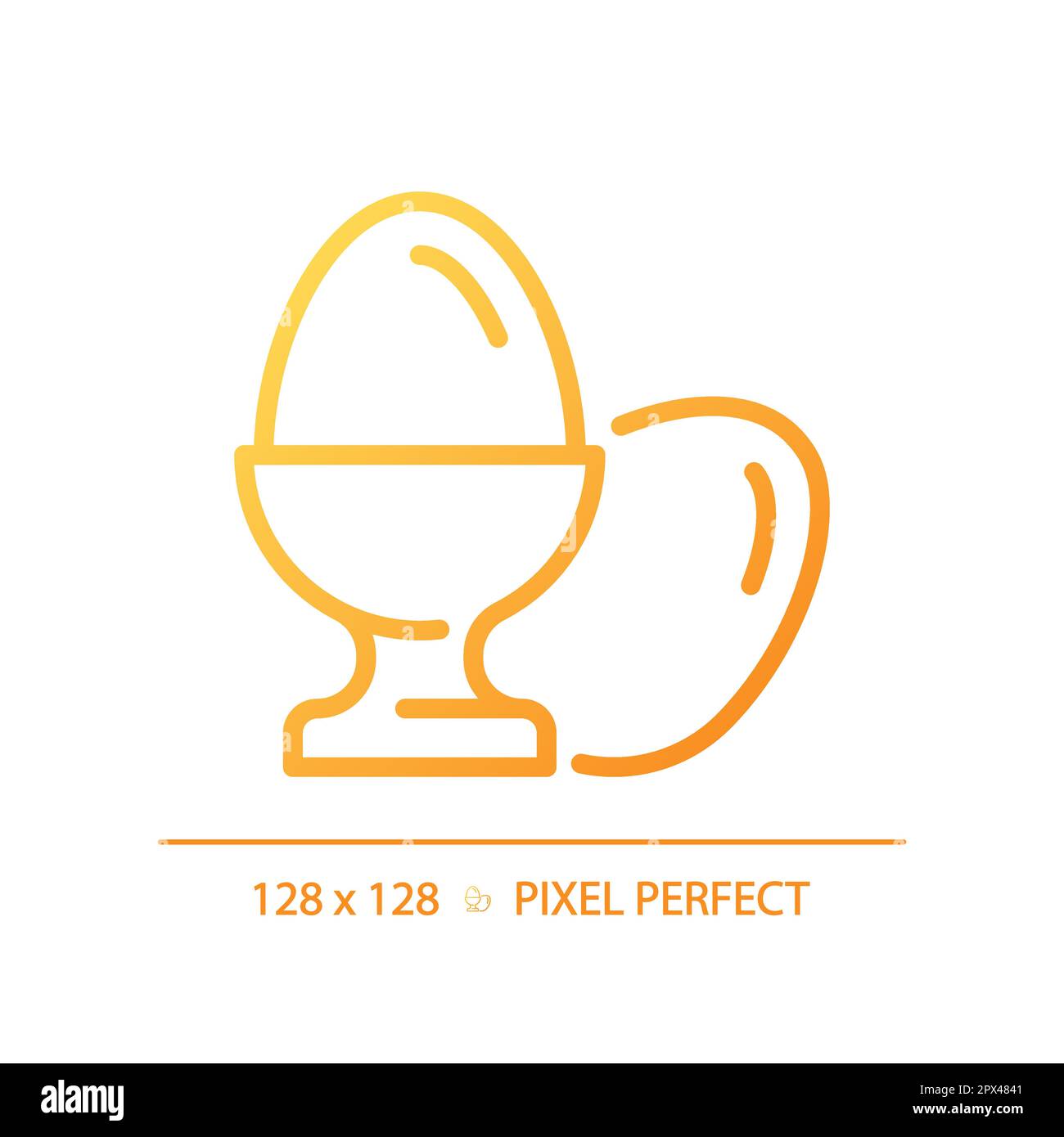 Eggs pixel perfect gradient linear vector icon Stock Vector