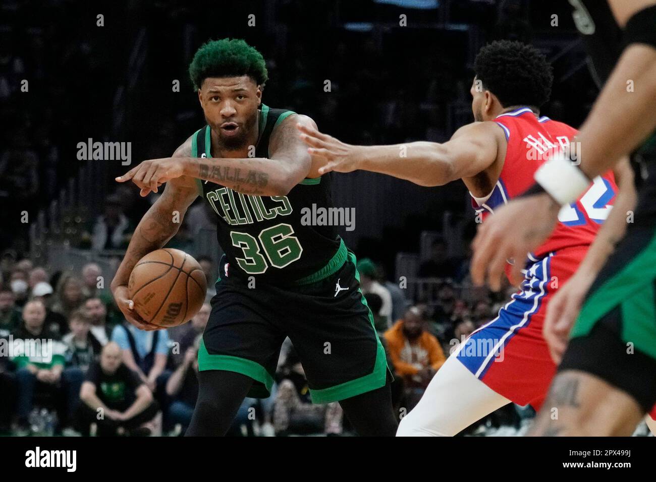 Boston Celtics guard Marcus Smart (36) during Game 1 in the NBA
