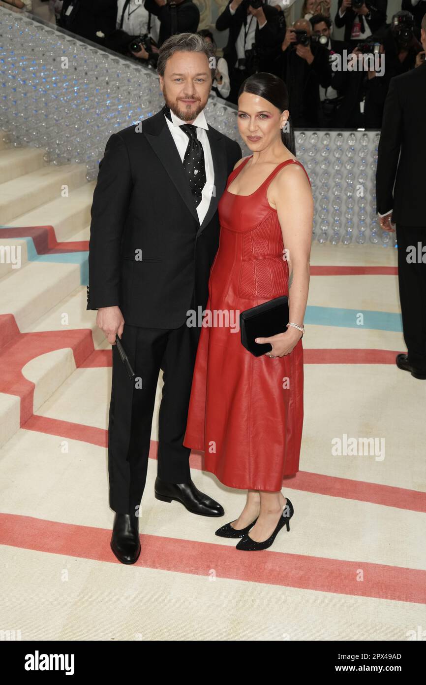 New York, USA. 01st May, 2023. James McAvoy, Lisa Liberati on the red