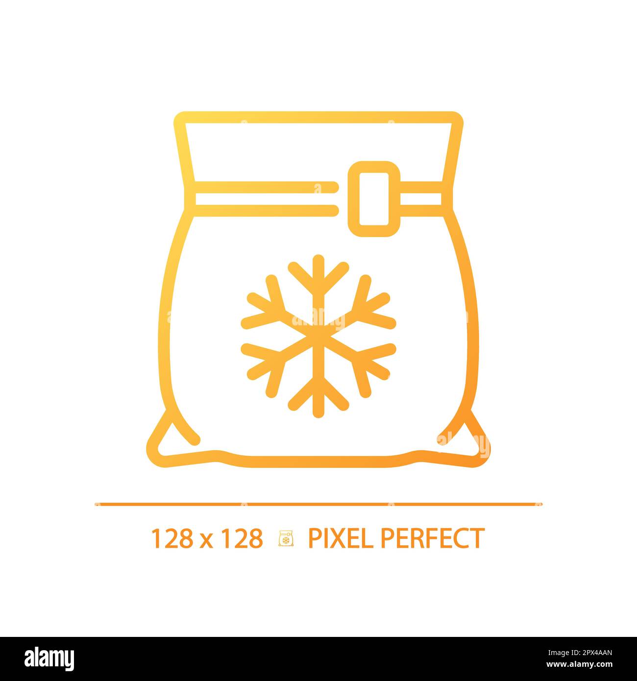 Frozen food pixel perfect gradient linear vector icon Stock Vector