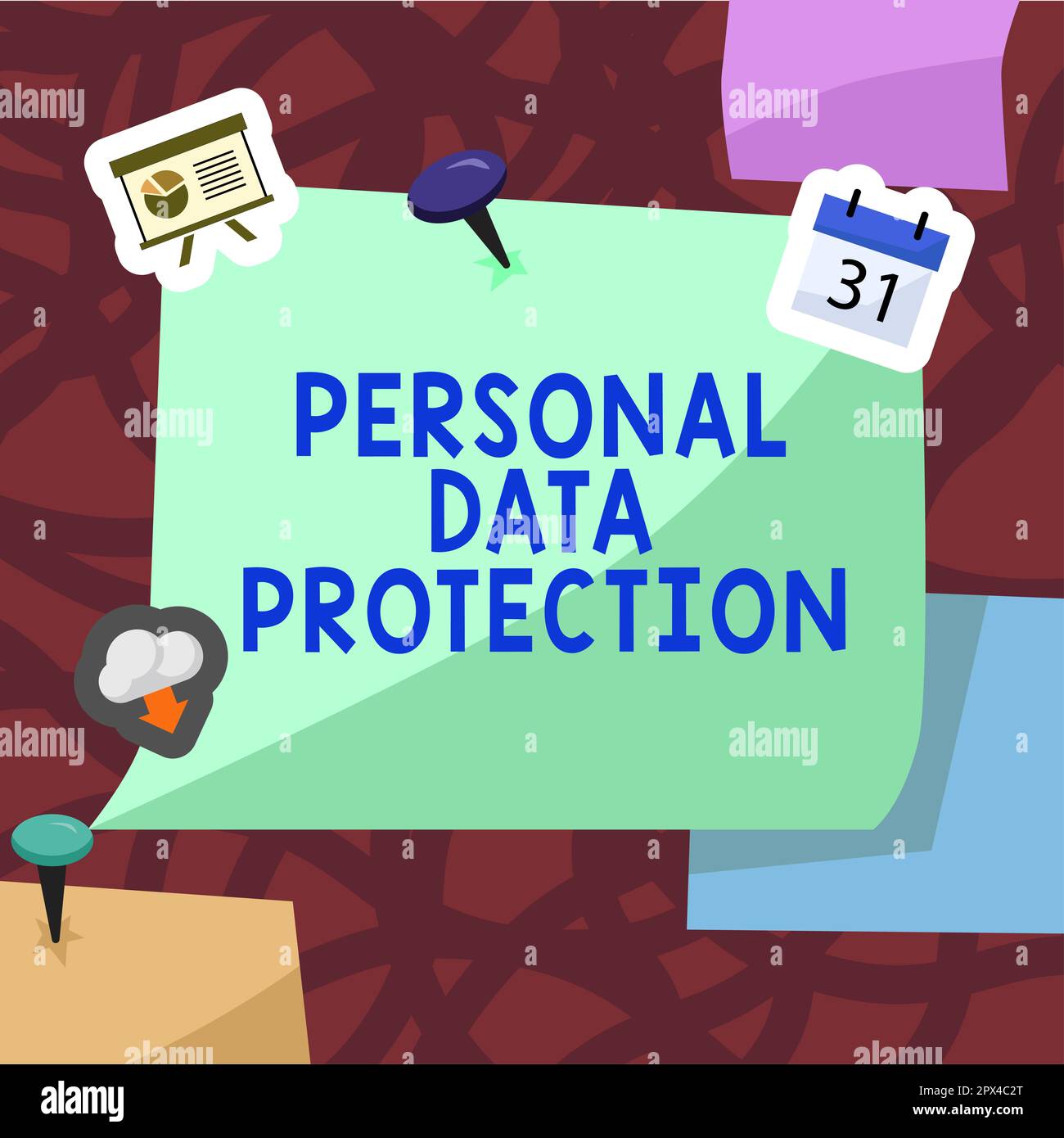 Data Protection Text Text caption presenting Personal Data Protection, Concept meaning ...