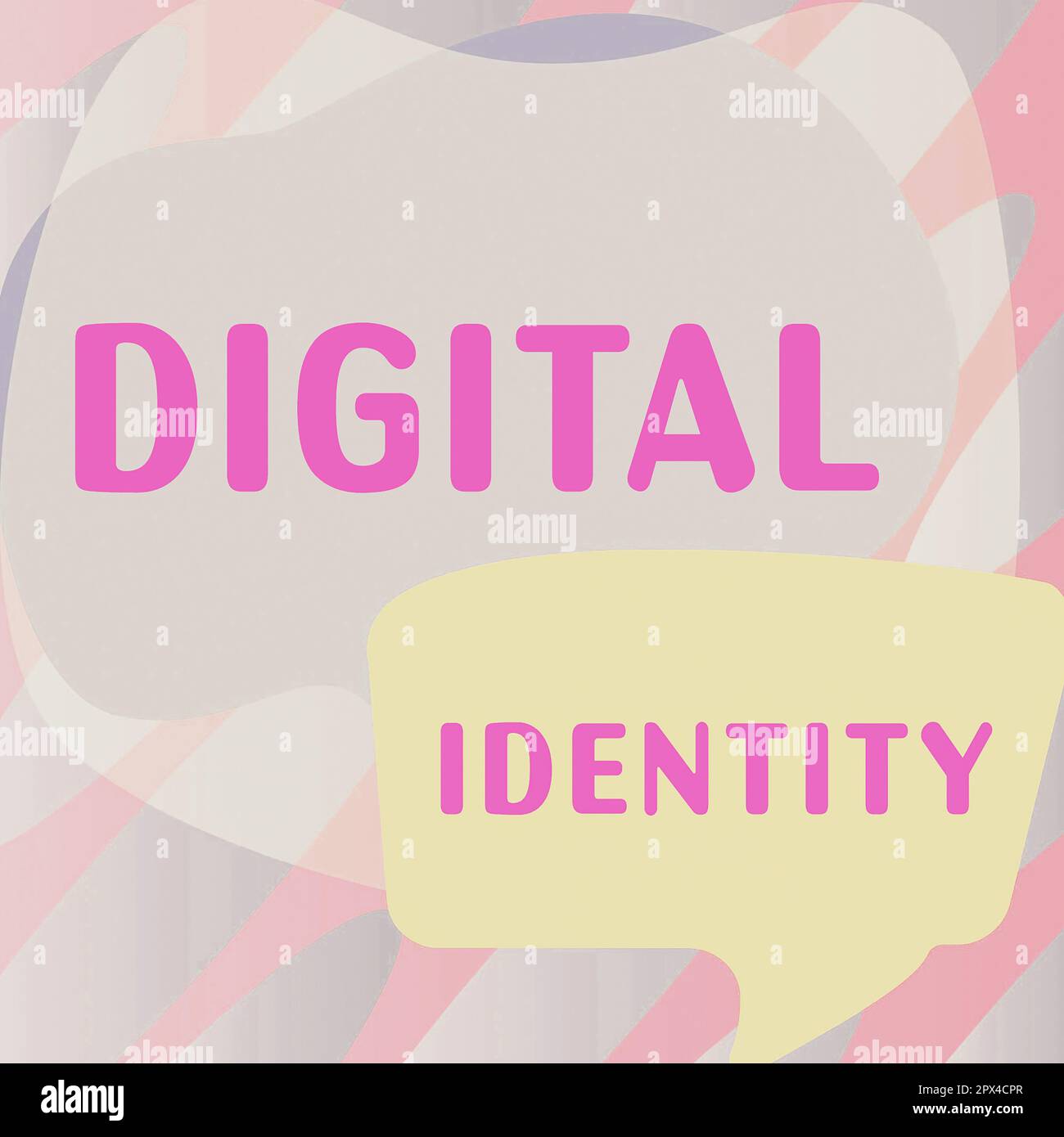 Conceptual display Digital Identity, Concept meaning networked identity adopted or claimed in cyberspace Stock Photo