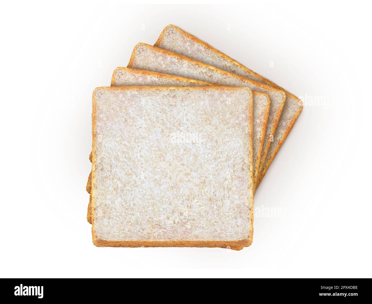 sliced bread isolated on white background Stock Photo - Alamy