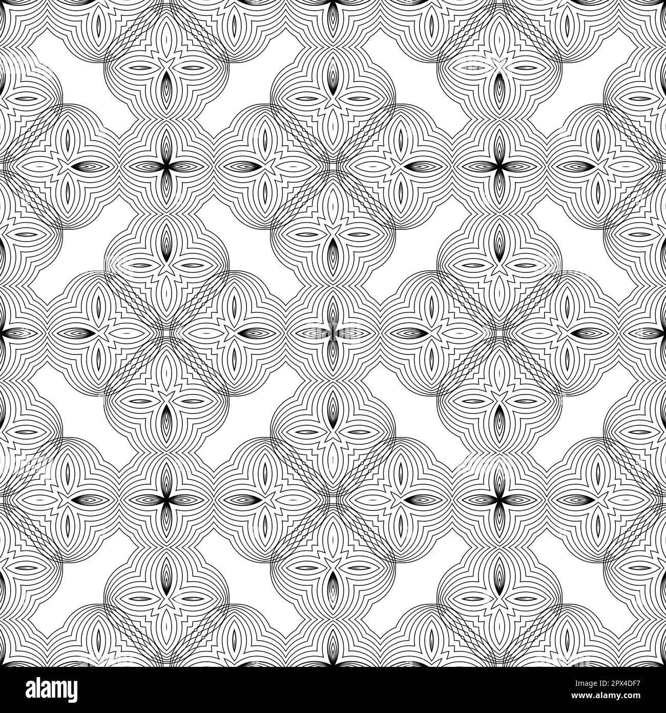 Line Icon Seamless Pattern Isolated on White Background Stock Photo - Alamy
