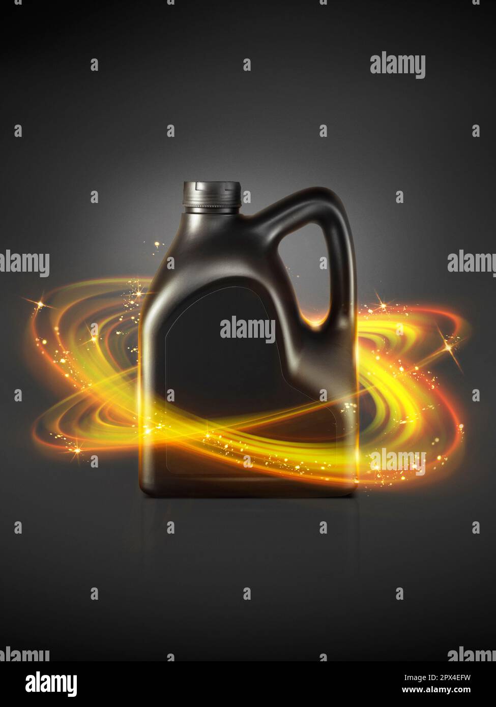 Bottle engine oil on a dark black background Stock Photo Alamy