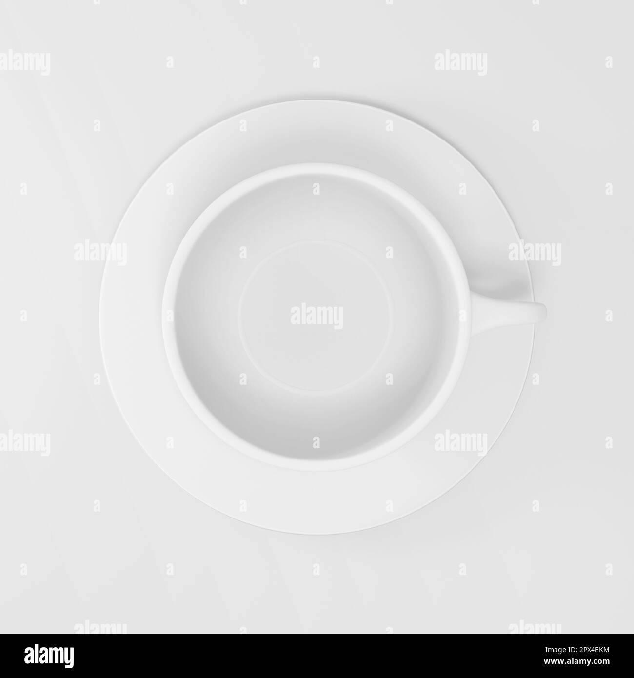 coffee cup top view on the white background. 3 render Stock Photo Alamy