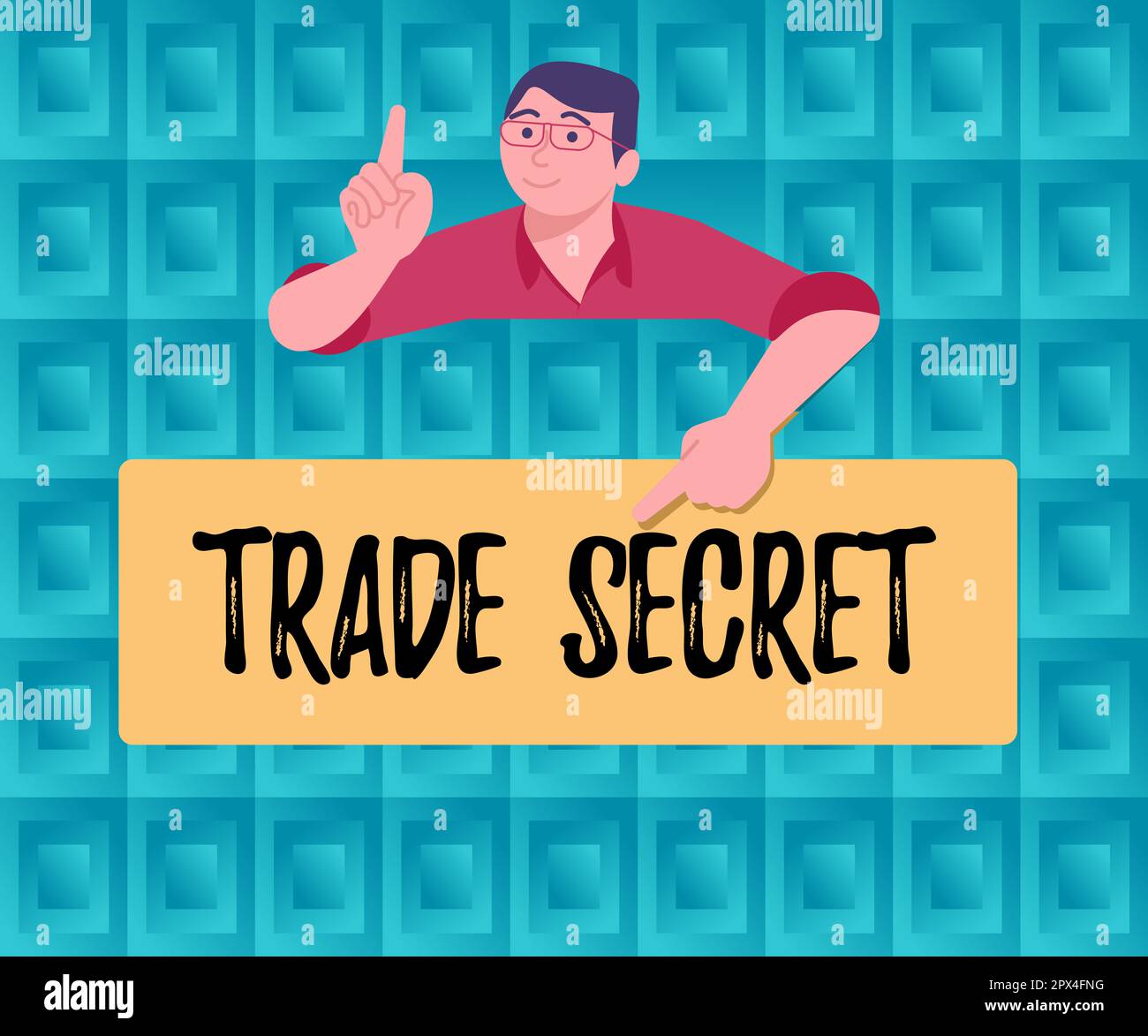 Conceptual caption Trade Secret, Word Written on Confidential information about a product